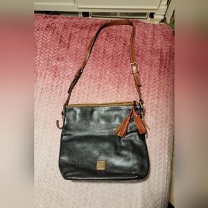 Dooney & Bourke black pebble leather crossbody bag
